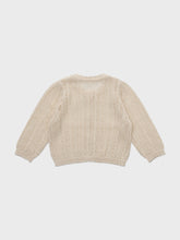 Load image into Gallery viewer, Baby Stern Knit Cardigan Light Beige
