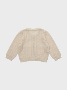 Baby Stern Knit Cardigan Light Beige