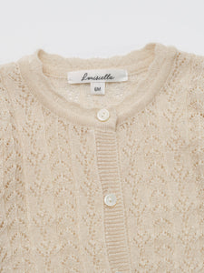 Baby Stern Knit Cardigan Light Beige