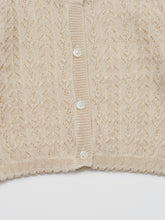 Load image into Gallery viewer, Baby Stern Knit Cardigan Light Beige
