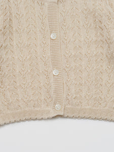 Baby Stern Knit Cardigan Light Beige