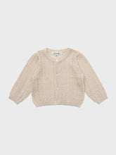 Load image into Gallery viewer, Baby Stern Knit Cardigan Light Beige
